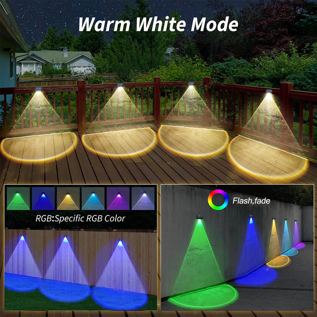 Solar Wall Lamp Solar Fence Li - Solar Wall Sconce reseña y precio
