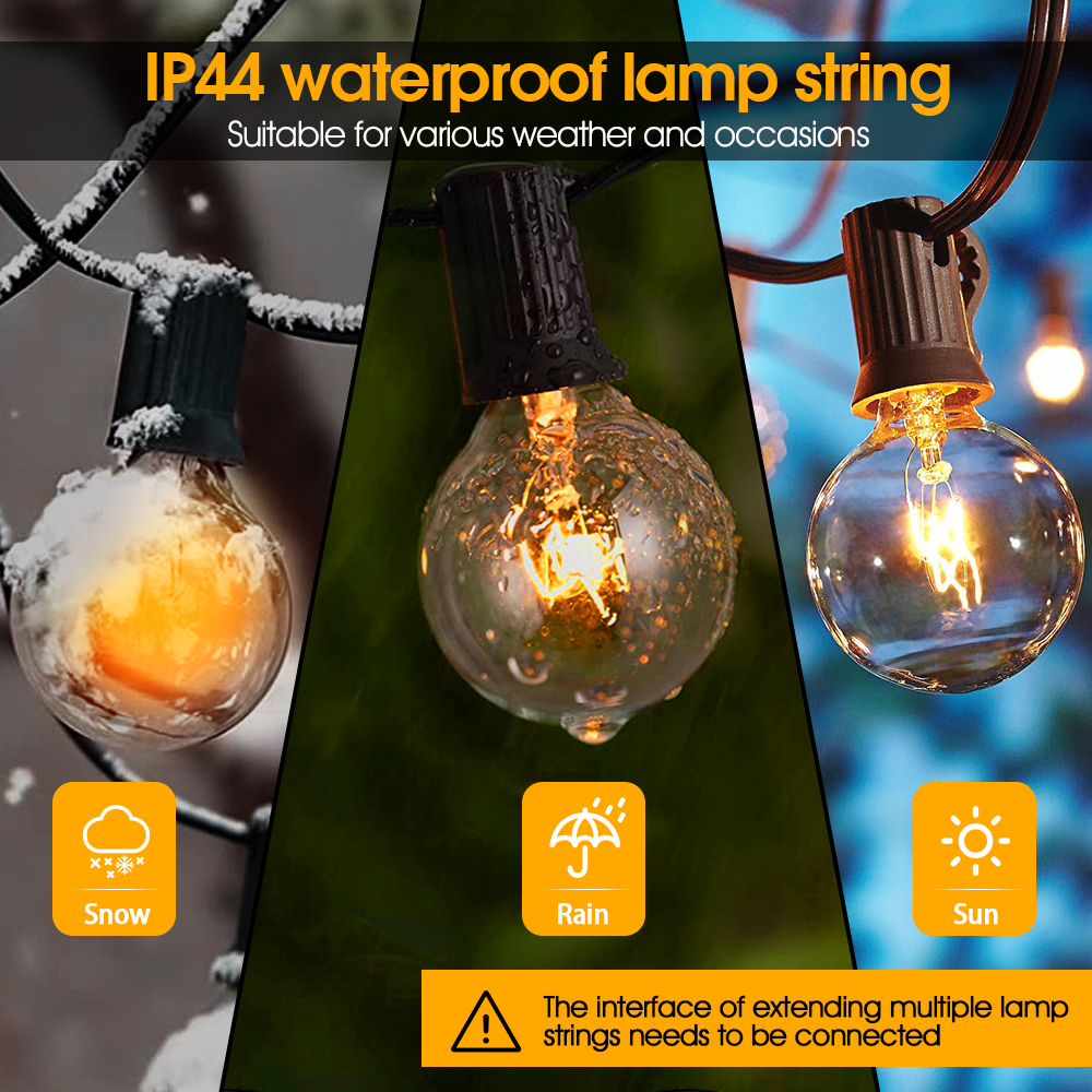 15M/50Ft G40 Tungsten Patio Ou - Outdoor Lighting On Fence reseña y precio