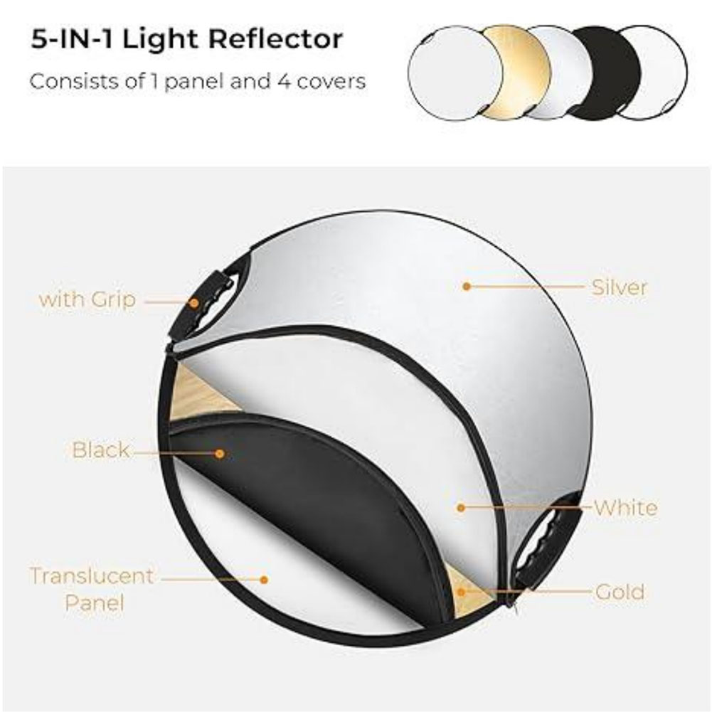 5-in-1 Photography Reflector K - Outdoor Lighting Kit Photography reseña y precio