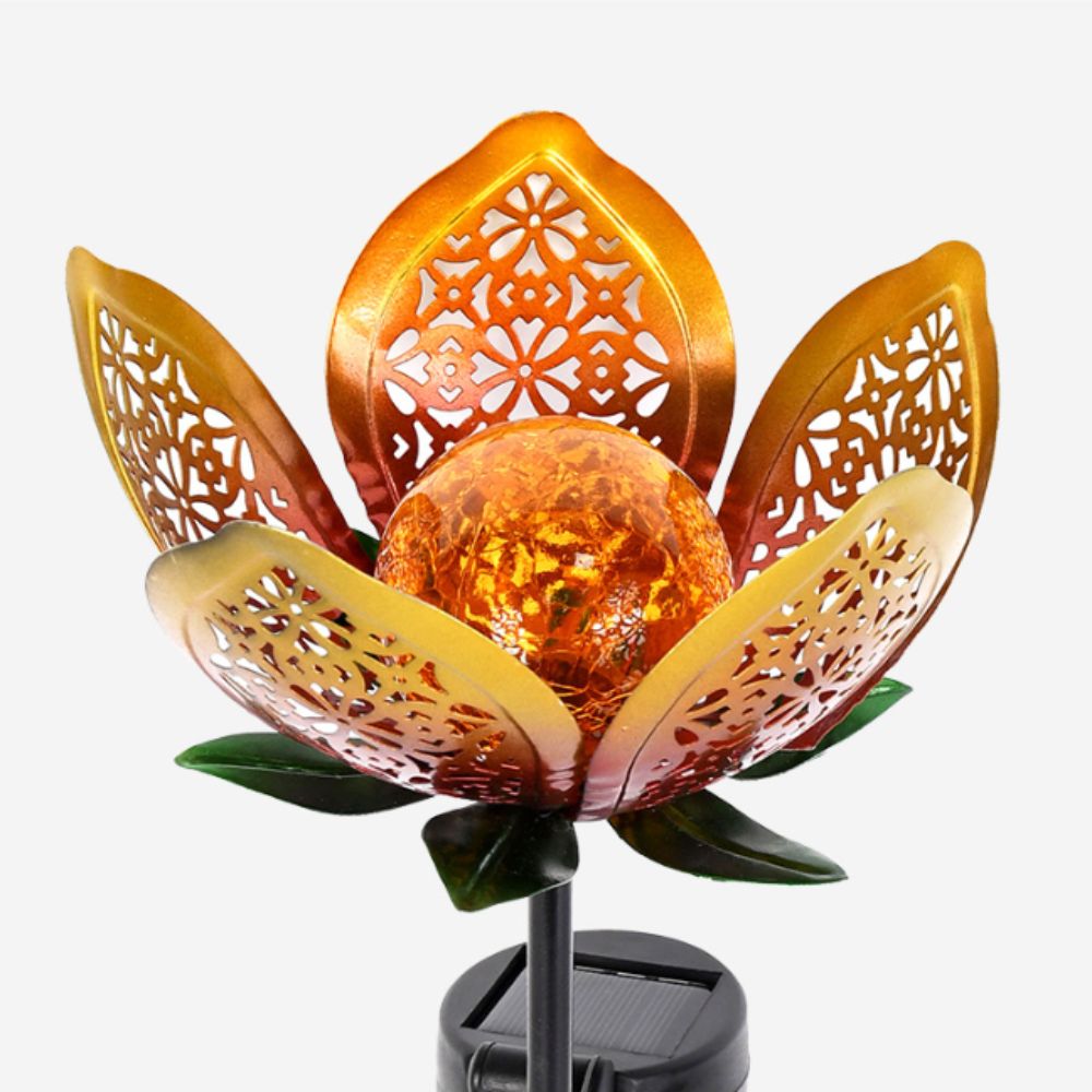 Lotus Shaped Solar Powered Lam - Outdoor Lighting Ground Fixtures reseña y precio