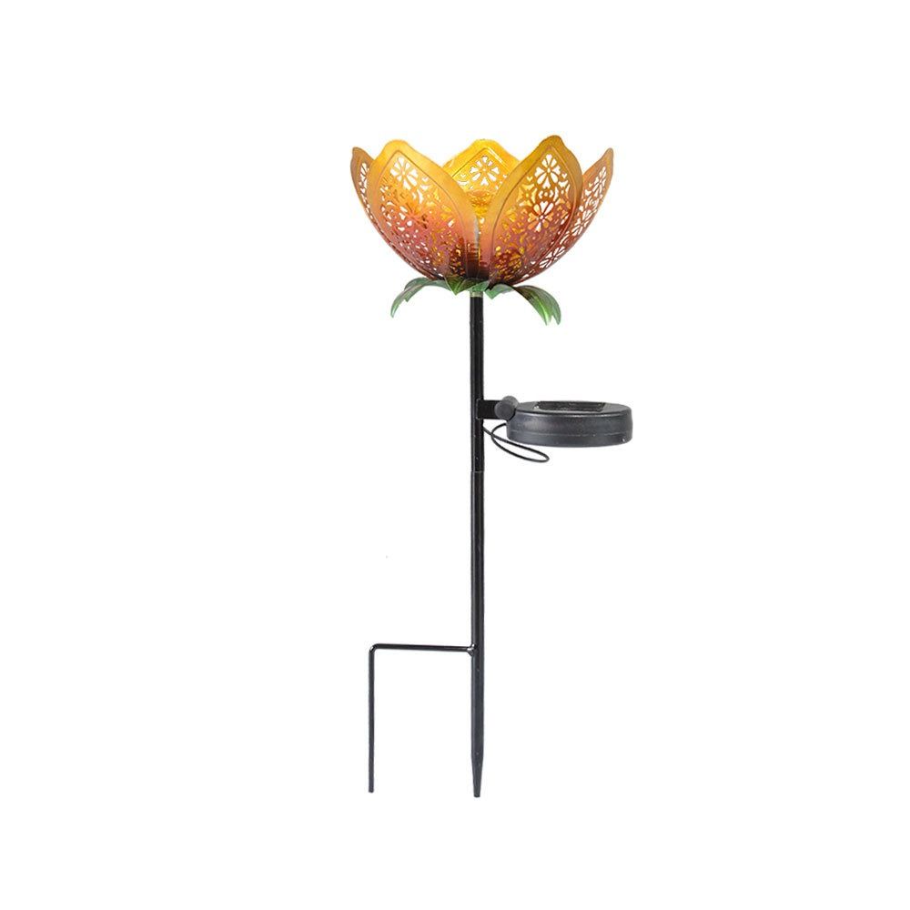 Lotus Shaped Solar Powered Lam - Outdoor Lighting Ground Fixtures reseña y precio