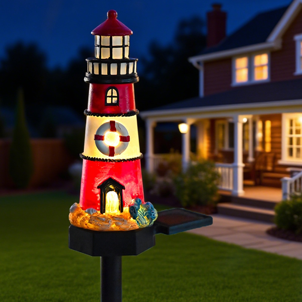 Solar Lighthouse Lights Waterp - Xmas Outdoor Lighting Decorations reseña y precio