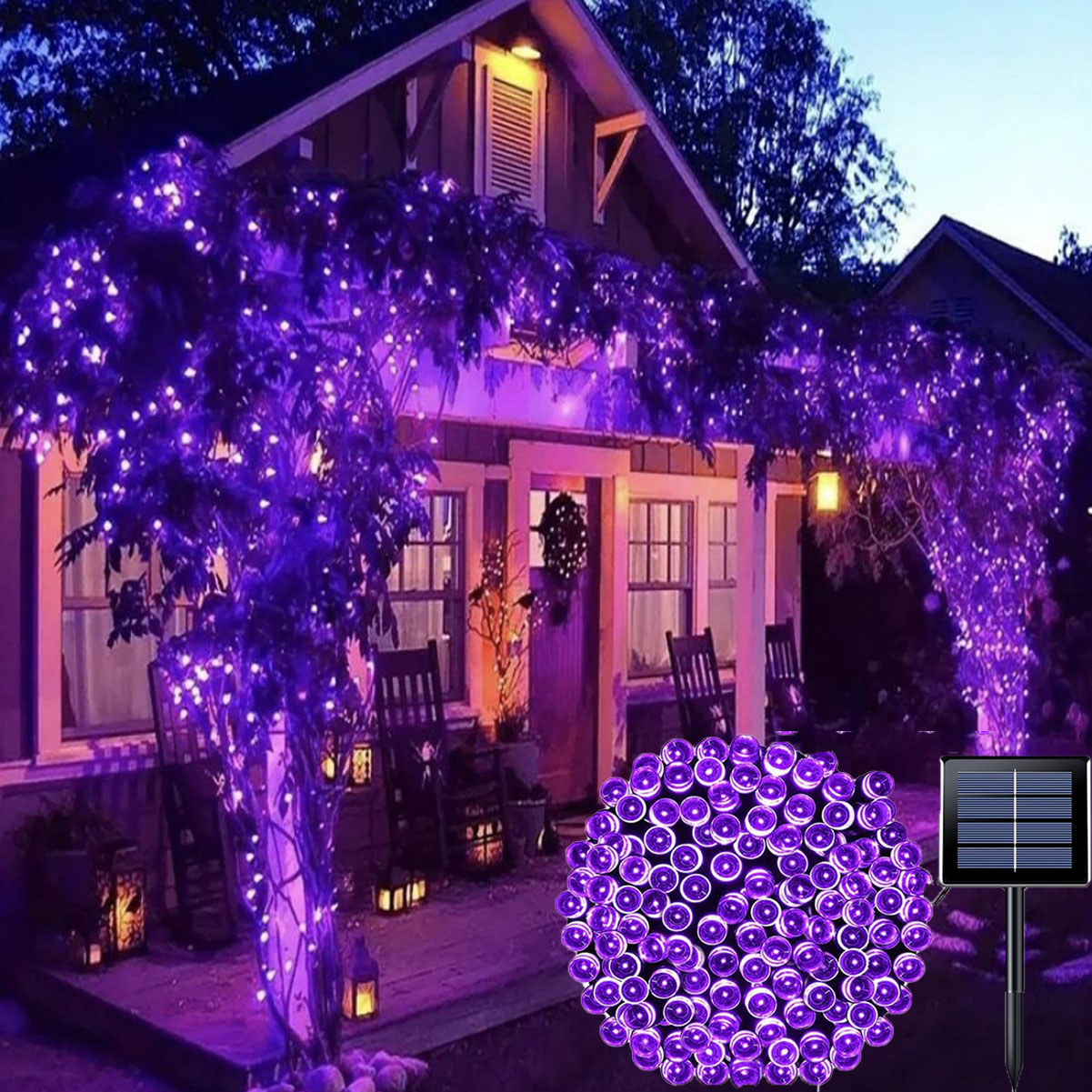 Solar String Light Fairy Outdo - Xmas Outdoor Lighting Decorations reseña y precio