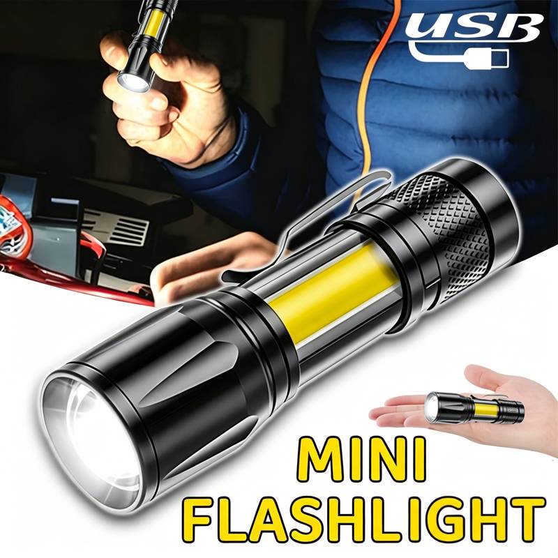 Mini LED Flashlight COB Floodl - Outdoor Lighting Black reseña y precio