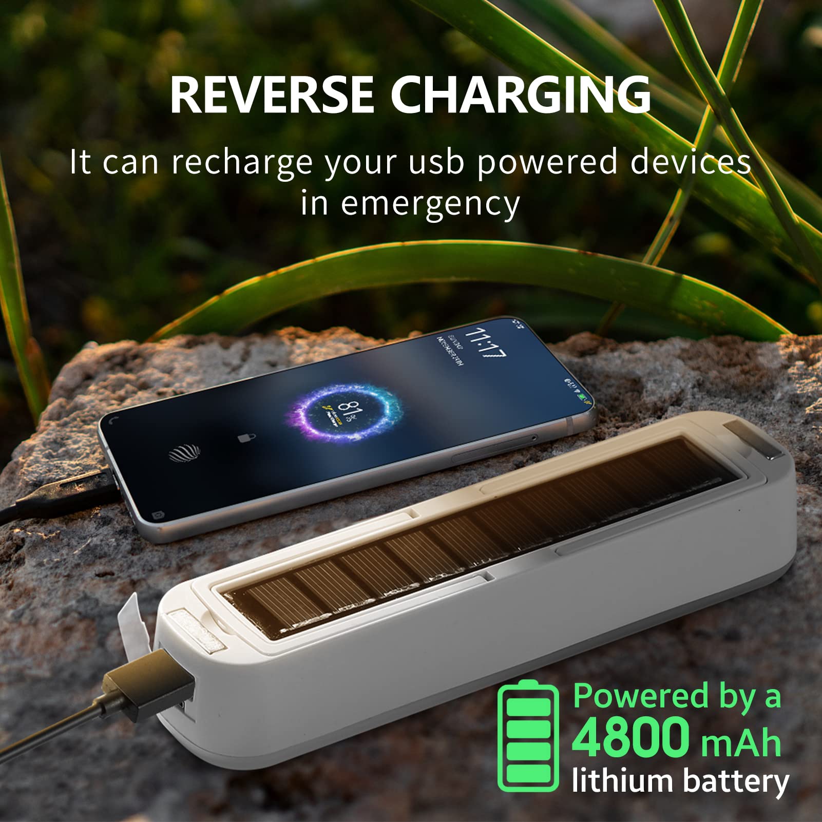 Solar Rechargeable Camping Lan - Outdoor Lighting On Fence reseña y precio