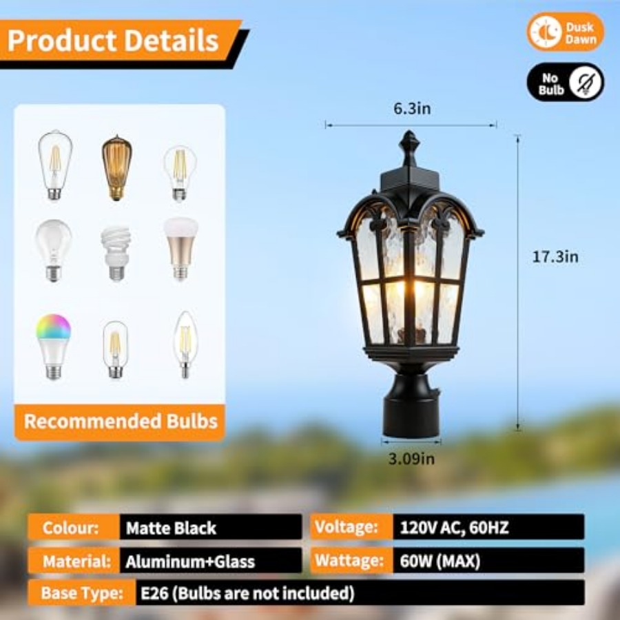 Sensor Outdoor Post Lights Wat - Outdoor Lighting Battery reseña y precio