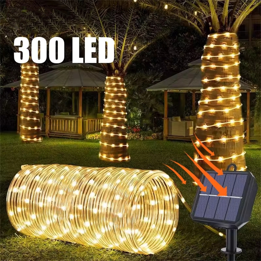 Solar Tube Rope Led Fairy Ligh - Xmas Outdoor Lighting Decorations reseña y precio