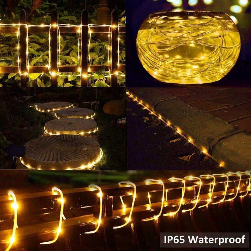 Solar Tube Rope Led Fairy Ligh - Xmas Outdoor Lighting Decorations reseña y precio