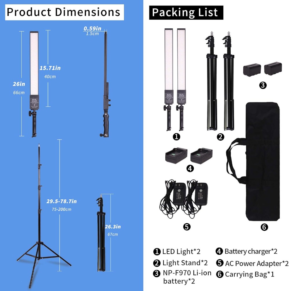 LED Video Light Battery Powere - Outdoor Lighting Kit Photography reseña y precio