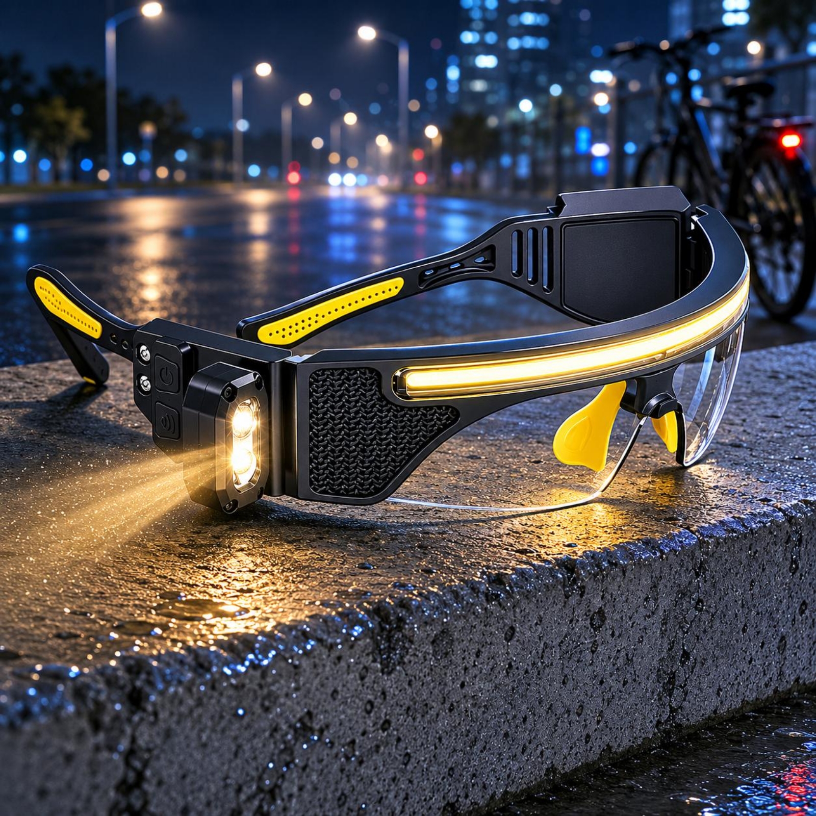 Curved-Fit LED Glasses Black F - Outdoor Lighting Black reseña y precio
