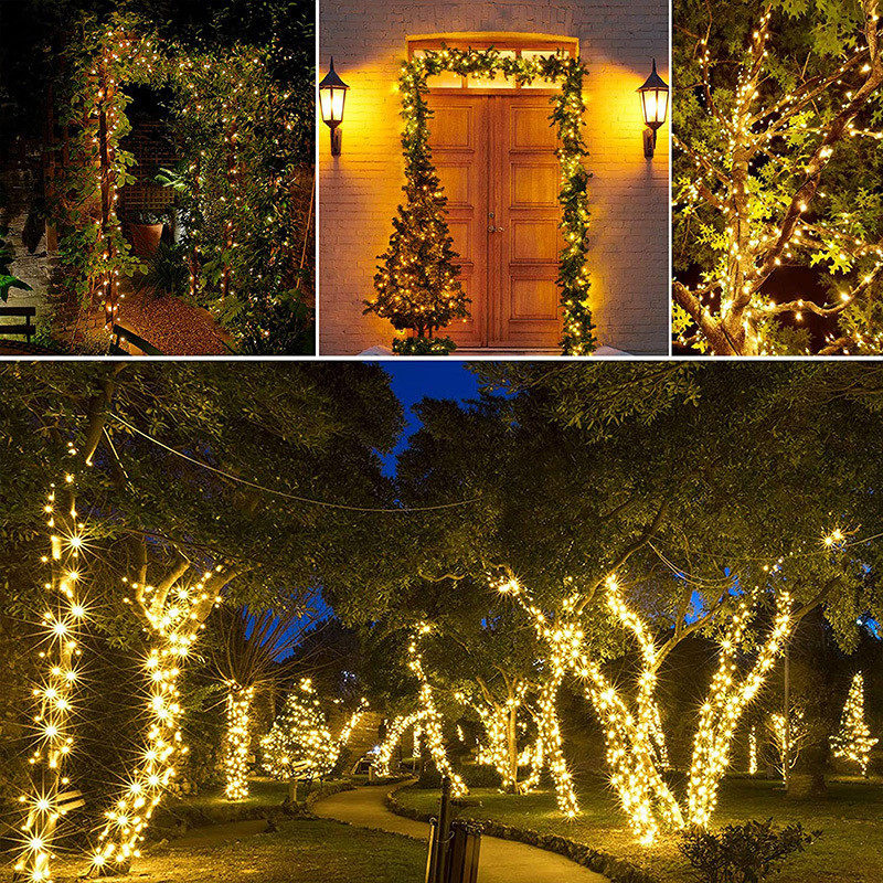 Led Solar String Light 8 Modes - Xmas Outdoor Lighting Decorations reseña y precio