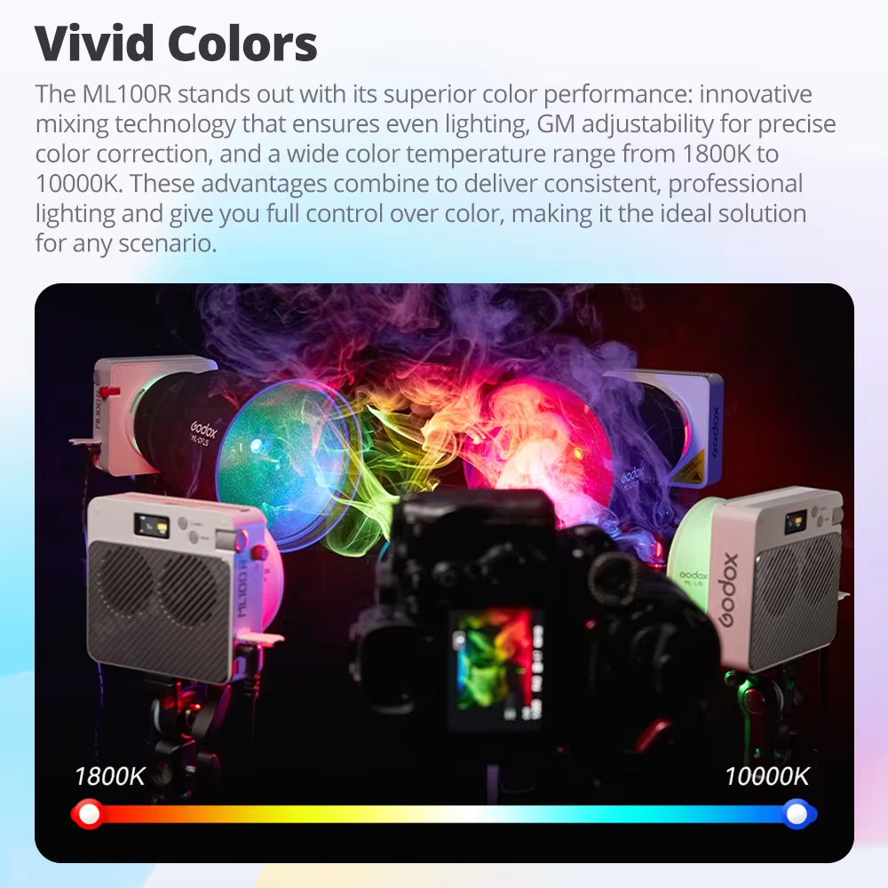 Godox Full Color LED Video Lig - Outdoor Lighting Kit Photography reseña y precio