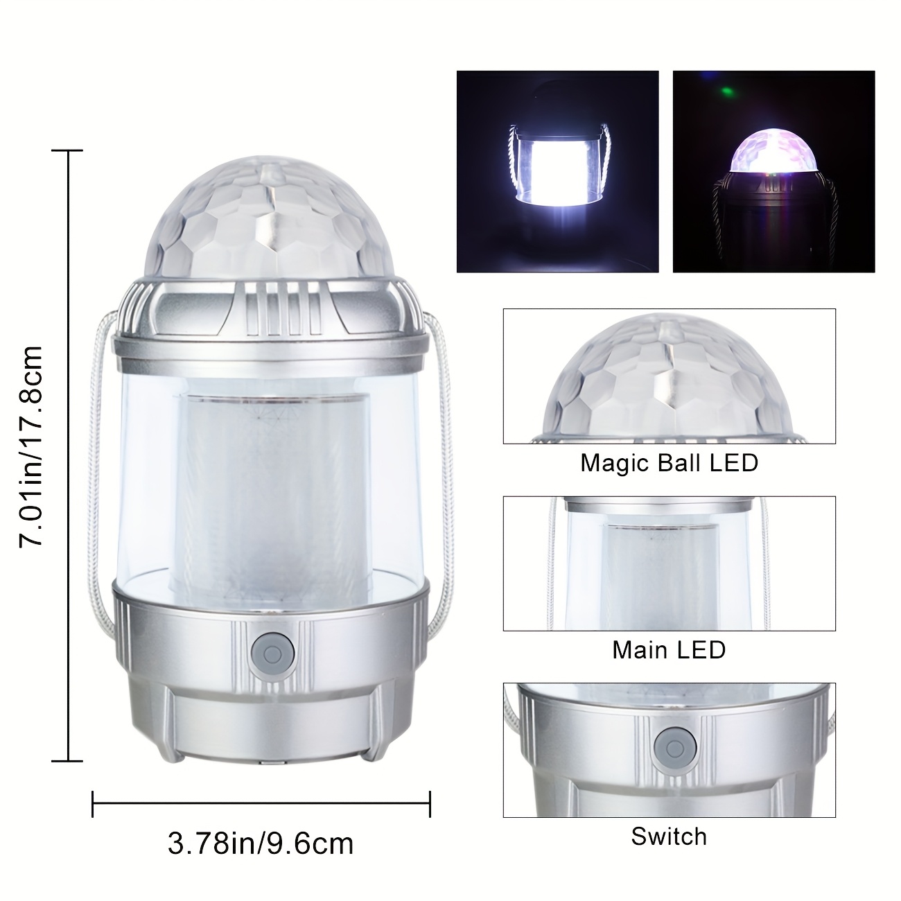 1-4PCS LEDCamping Lantern Rech - Outdoor Lighting Battery reseña y precio