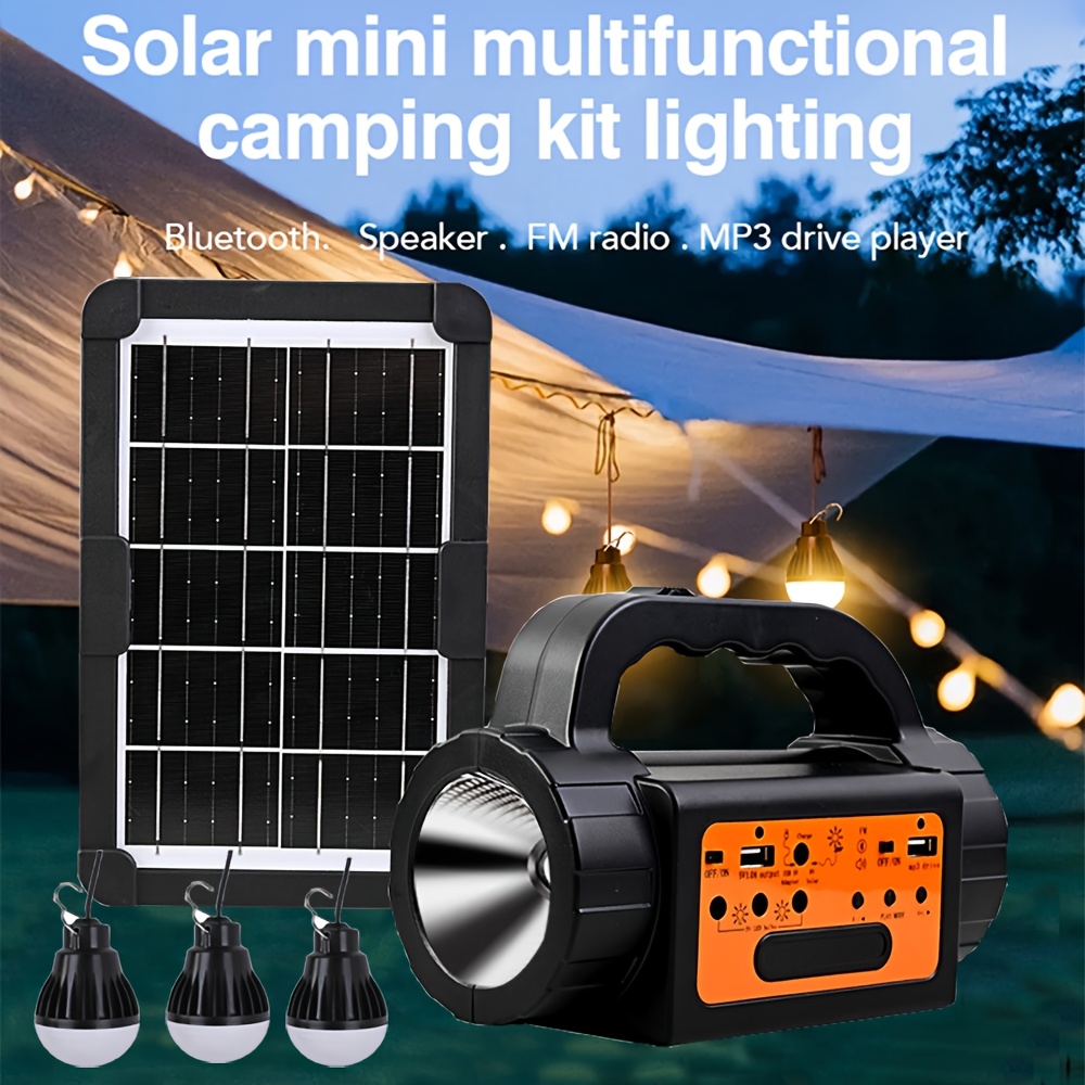 Solar Rechargeable Camping Lig - Outdoor Lighting Battery reseña y precio