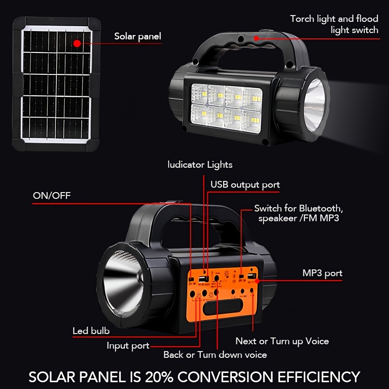 Solar Rechargeable Camping Lig - Outdoor Lighting Battery reseña y precio