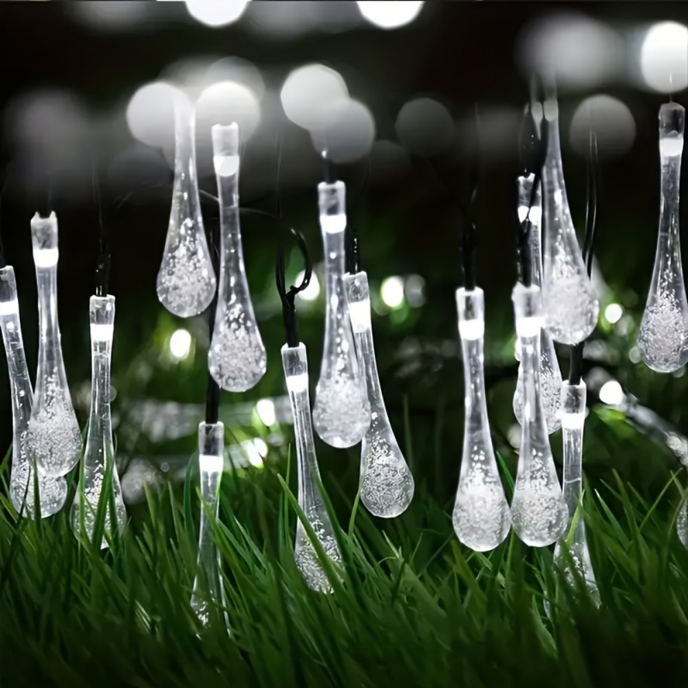 1pc Solar-Powered LED Teardrop - Solar Wall Sconce reseña y precio