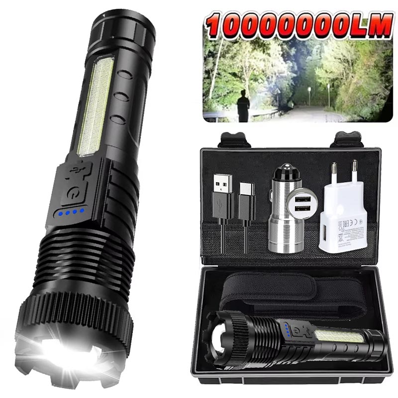 Ultra-bright LED Flashlight Re - Outdoor Lighting Black reseña y precio