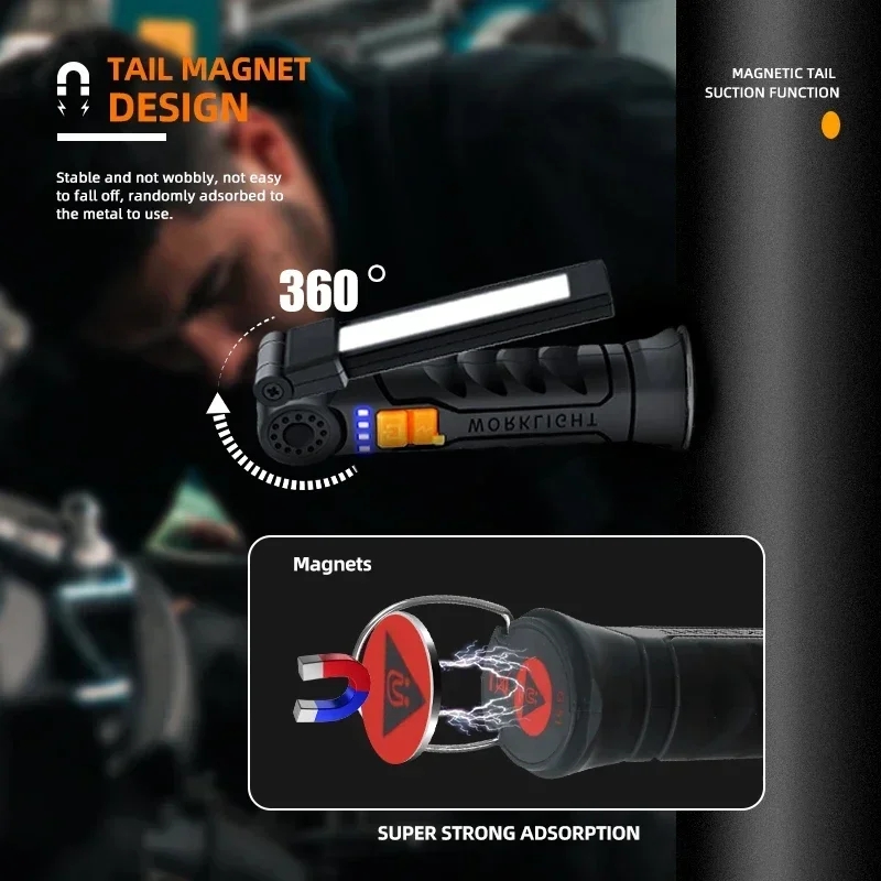 Portable LED COB Search Lights - Outdoor Lighting Battery reseña y precio