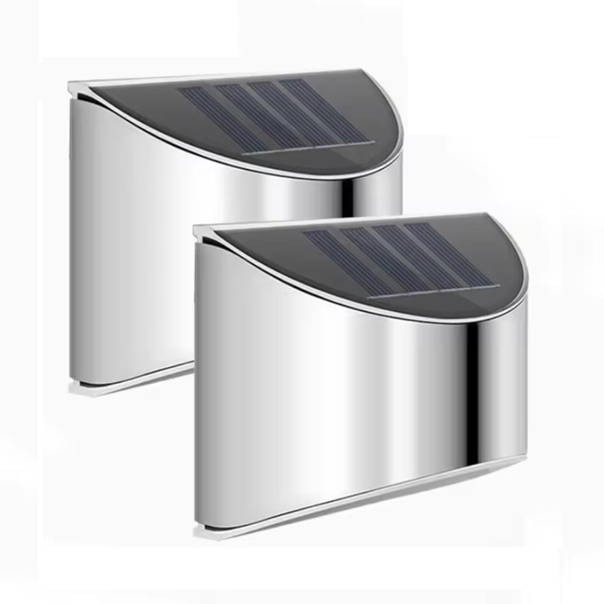 2Pcs Solar Garden Light Stainl - Solar Wall Sconce reseña y precio
