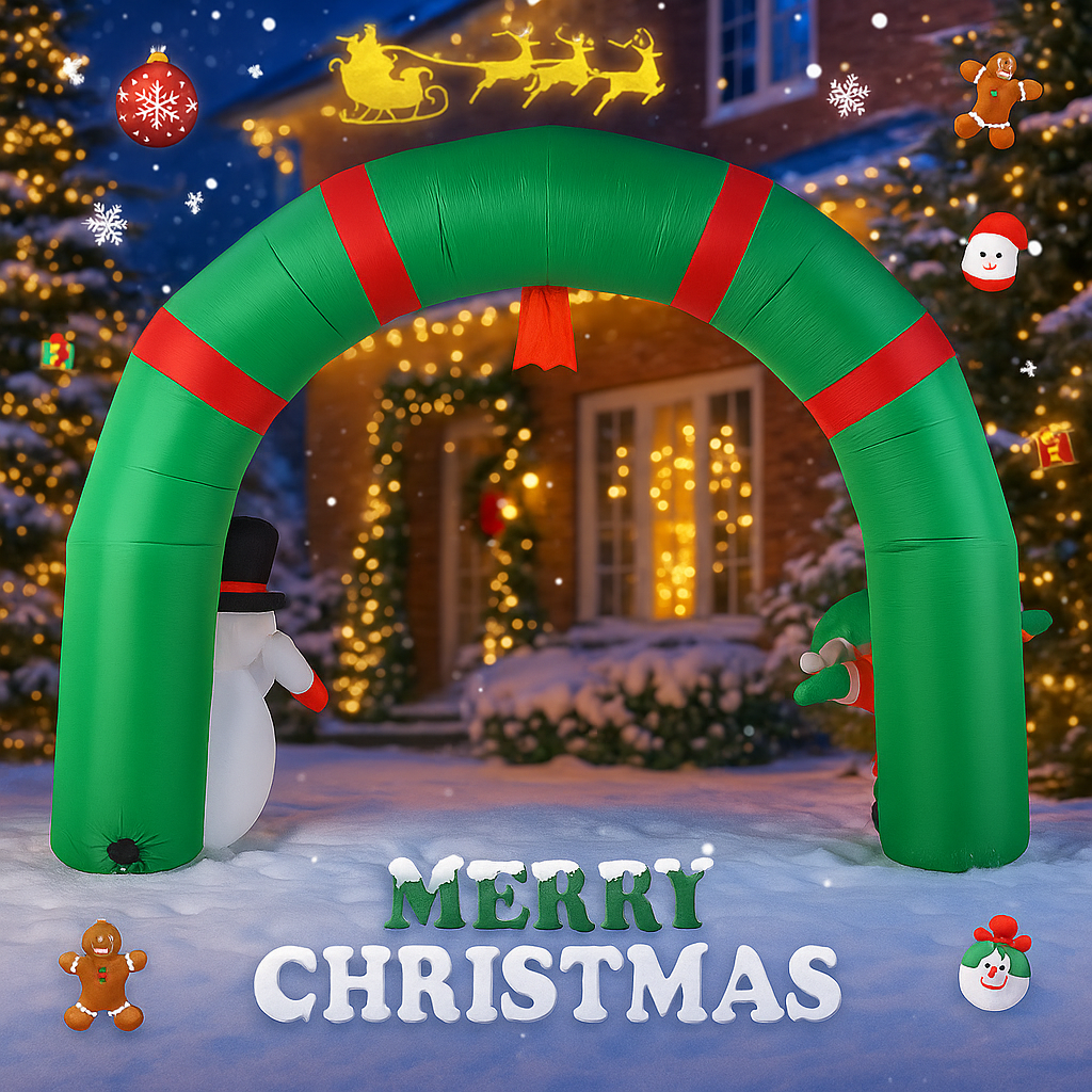 10.17FT Giant Christmas Inflat - Xmas Outdoor Lighting Decorations reseña y precio