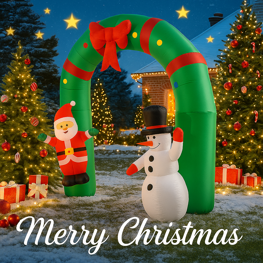 10.17FT Giant Christmas Inflat - Xmas Outdoor Lighting Decorations reseña y precio