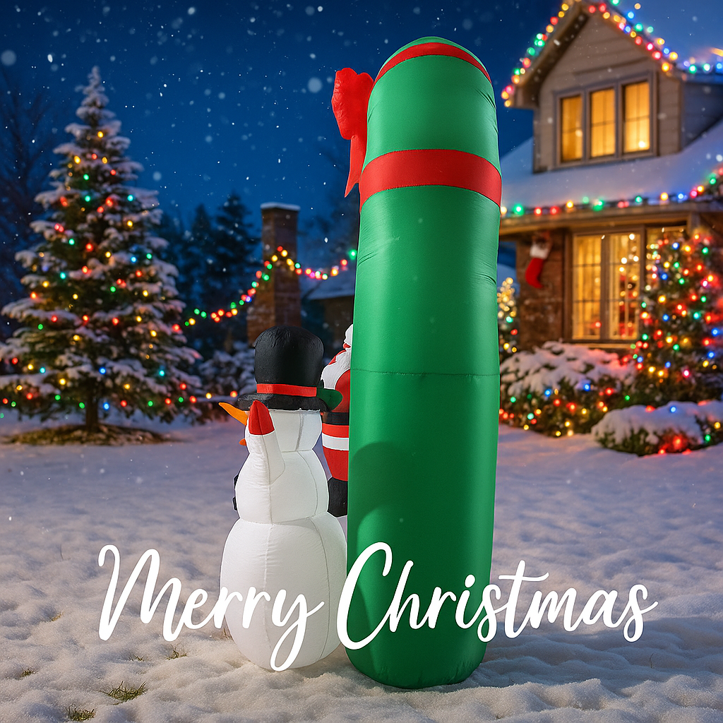 10.17FT Giant Christmas Inflat - Xmas Outdoor Lighting Decorations reseña y precio
