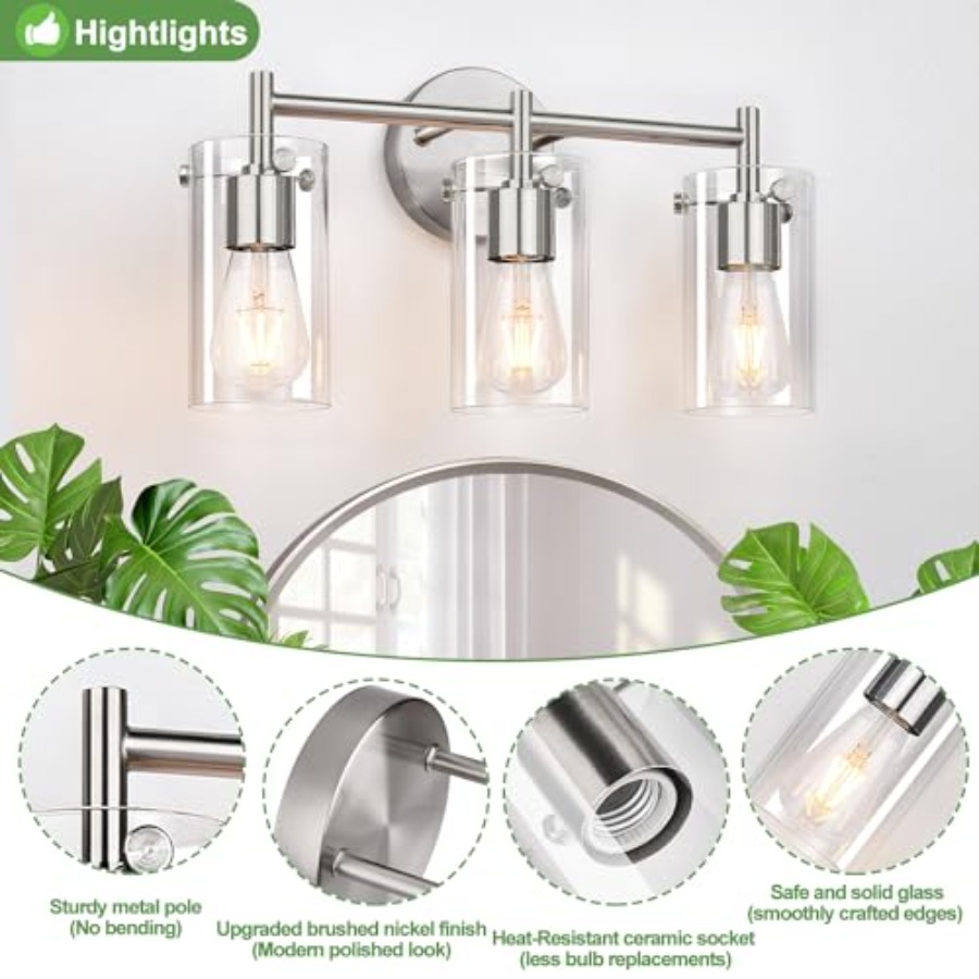 Bathroom Vanity Light Fixtures - Solar Wall Sconce reseña y precio