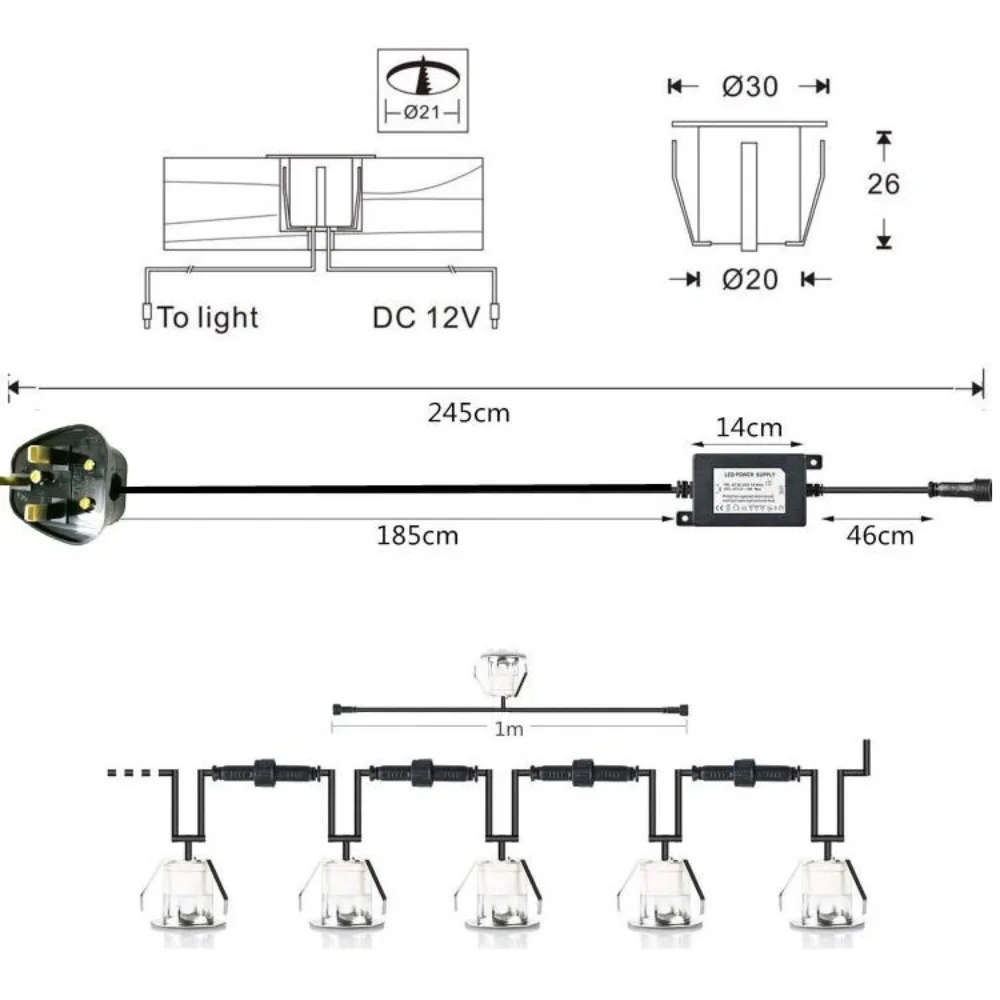 32mm RGBW LED Deck Light 0 6W  - Outdoor Lighting Ground Fixtures reseña y precio