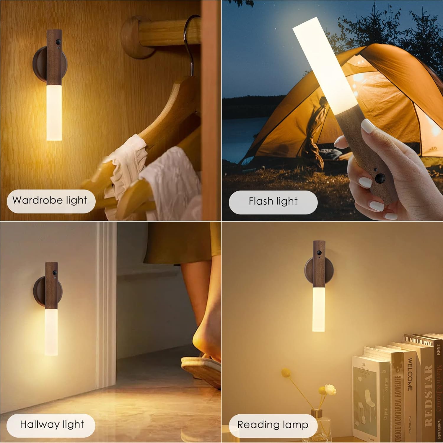 Portable LED Sensor Night Ligh - Solar Wall Sconce reseña y precio