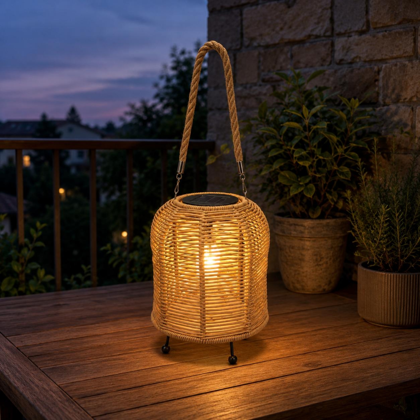 Handwoven Solar Lantern Warm L - Outdoor Lighting Battery reseña y precio