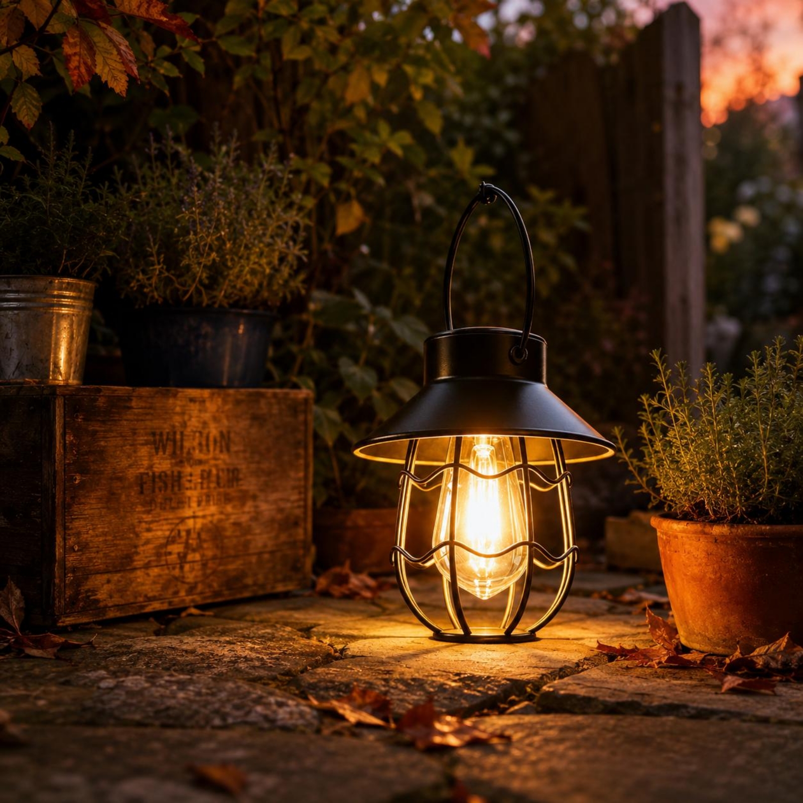 Wavy Frame Lantern Energy Savi - Outdoor Lighting Battery reseña y precio