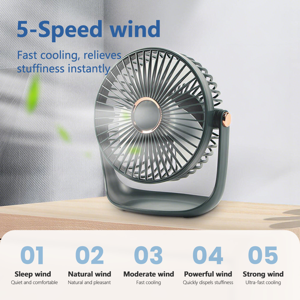 Portable Mini Desktop Fan Ligh - Outdoor Lighting Battery reseña y precio