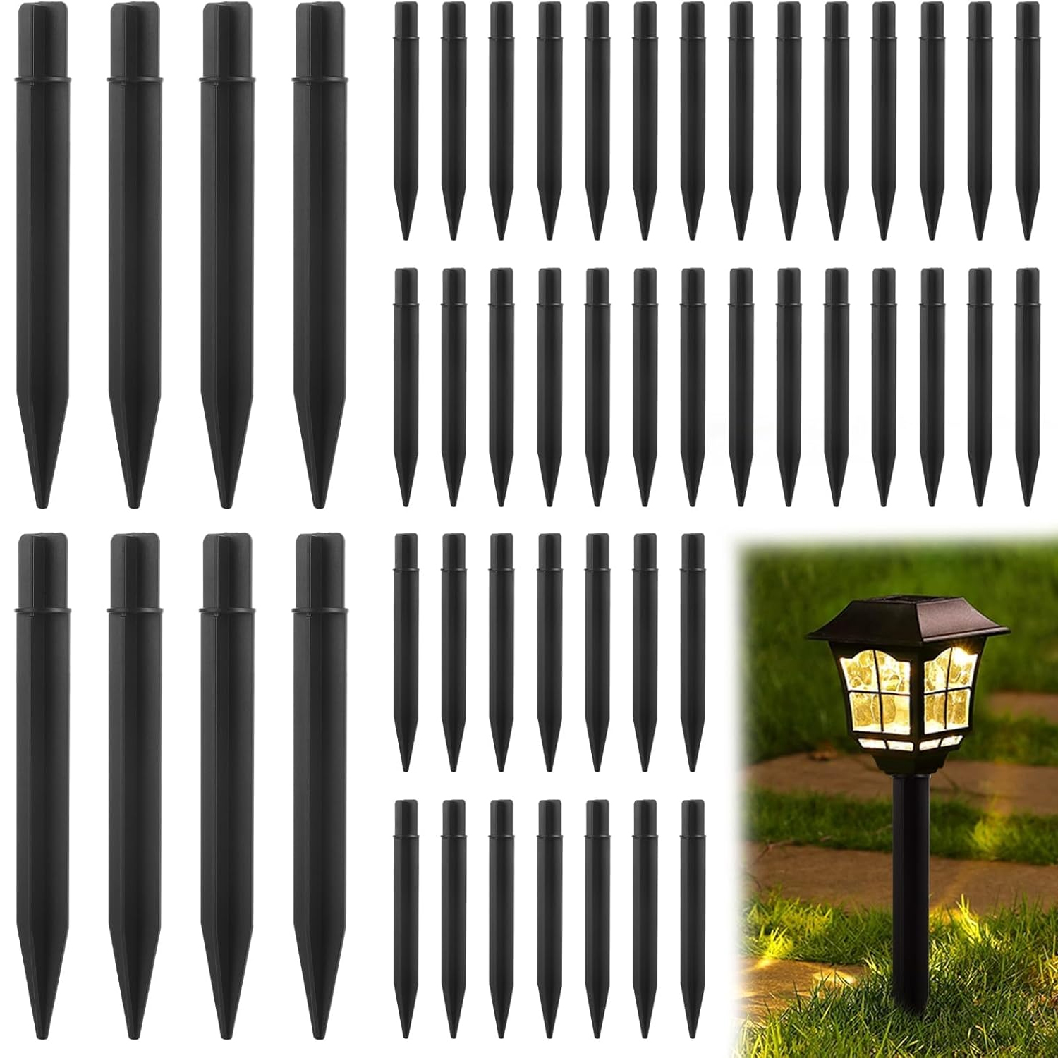 Solar Lawn Light Stakes Outdoo - Outdoor Lighting Ground Fixtures reseña y precio