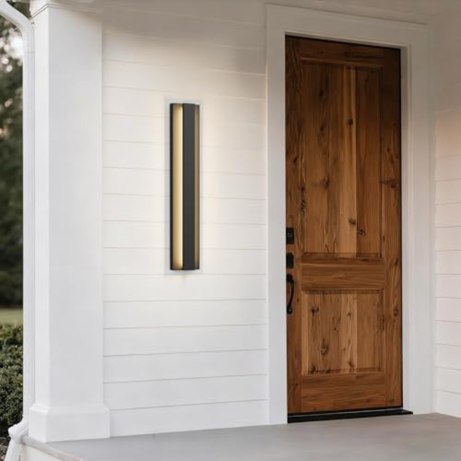 LamQee 23.6 ch Modern Outdoor  - Solar Wall Sconce reseña y precio