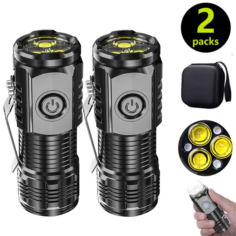 Mini 3LED Flashlight With Pen  - Outdoor Lighting Black reseña y precio
