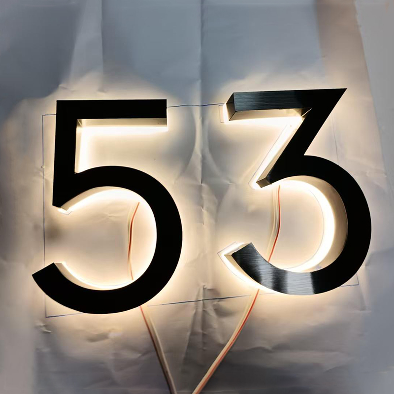Metal 3D LED House Number Ligh - Outdoor Lighting Logo reseña y precio