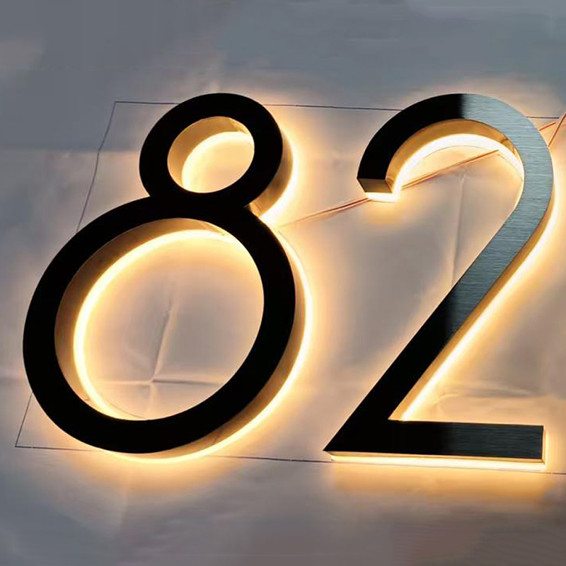 Metal 3D LED House Number Ligh - Outdoor Lighting Logo reseña y precio