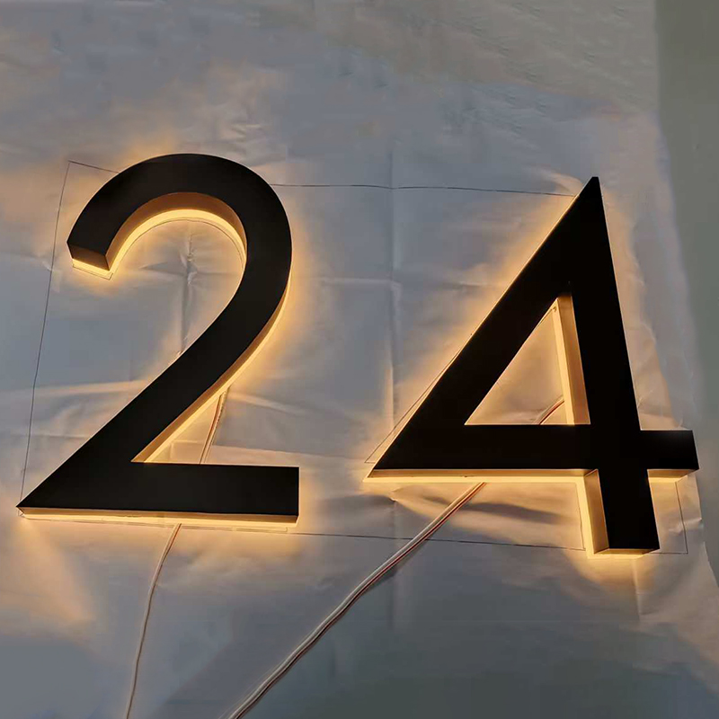 Metal 3D LED House Number Ligh - Outdoor Lighting Logo reseña y precio