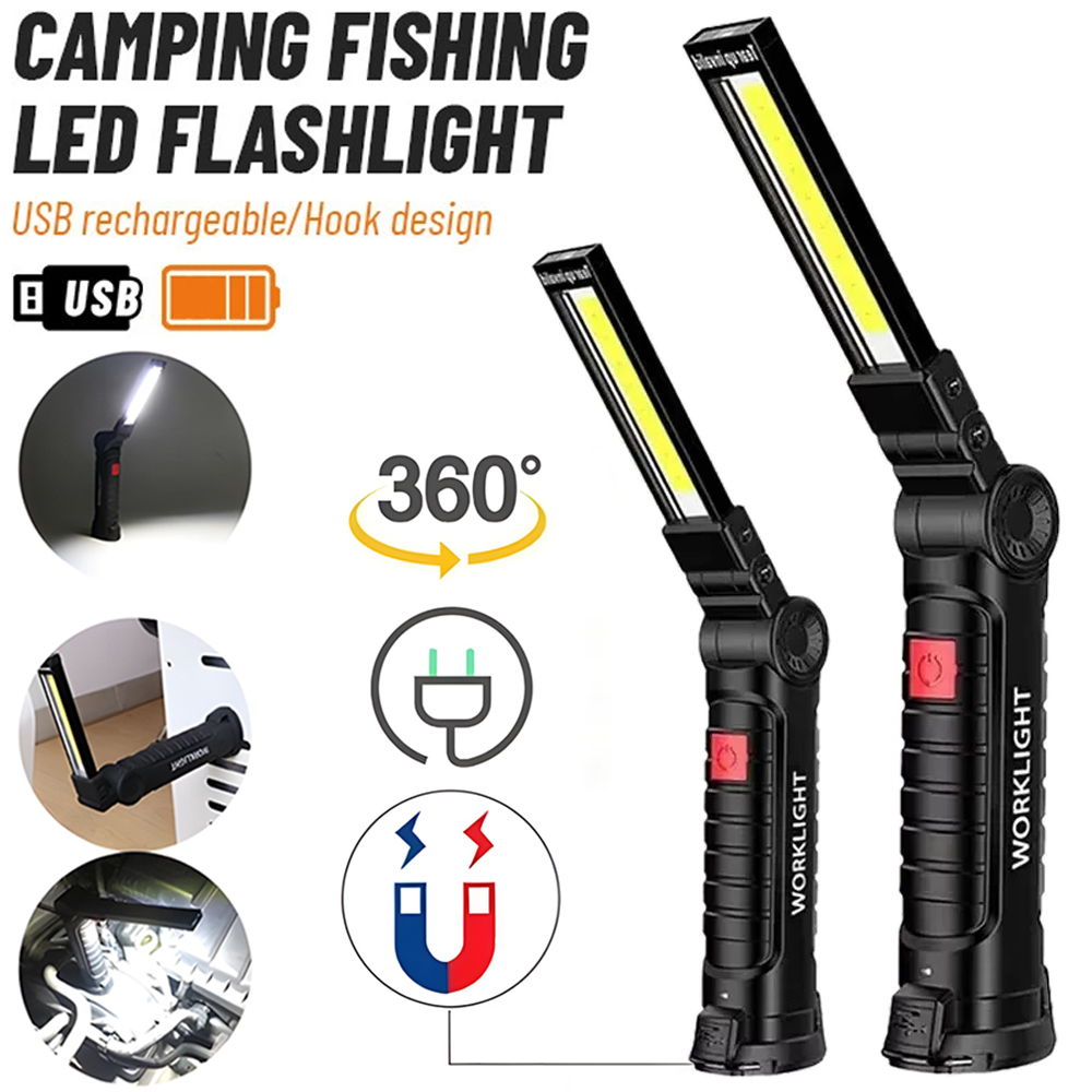 LED COB Flashlight USB Recharg - Outdoor Lighting Beacon reseña y precio
