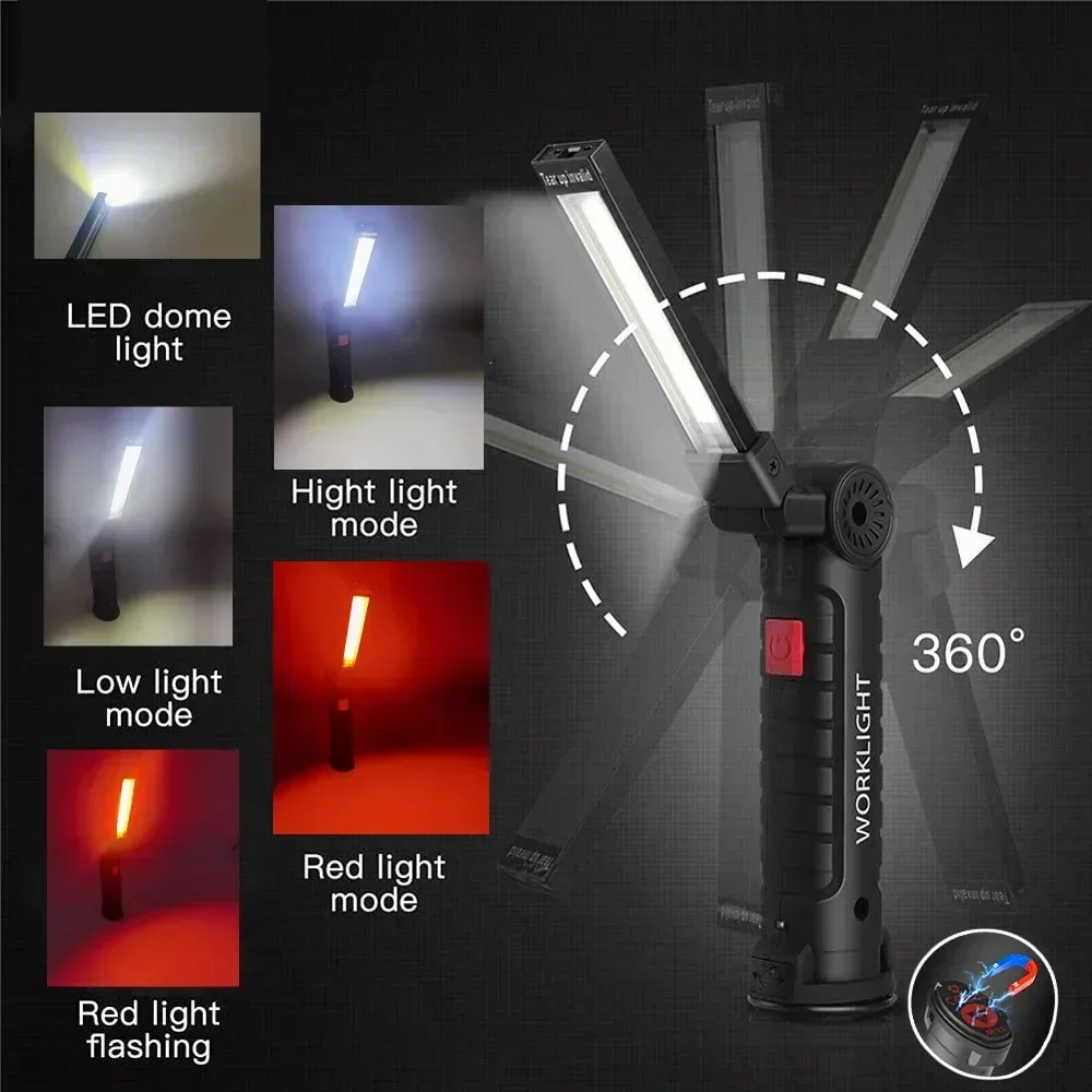 LED COB Flashlight USB Recharg - Outdoor Lighting Beacon reseña y precio