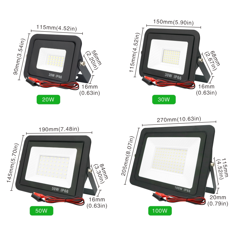 20W 30W 50W 100W DC12V Led Flo - Outdoor Lighting Volt reseña y precio