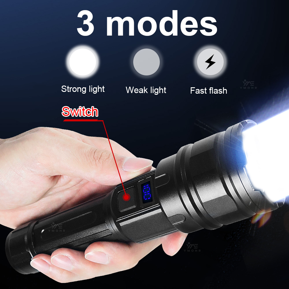 White Laser High Power Flashli - Outdoor Lighting Black reseña y precio