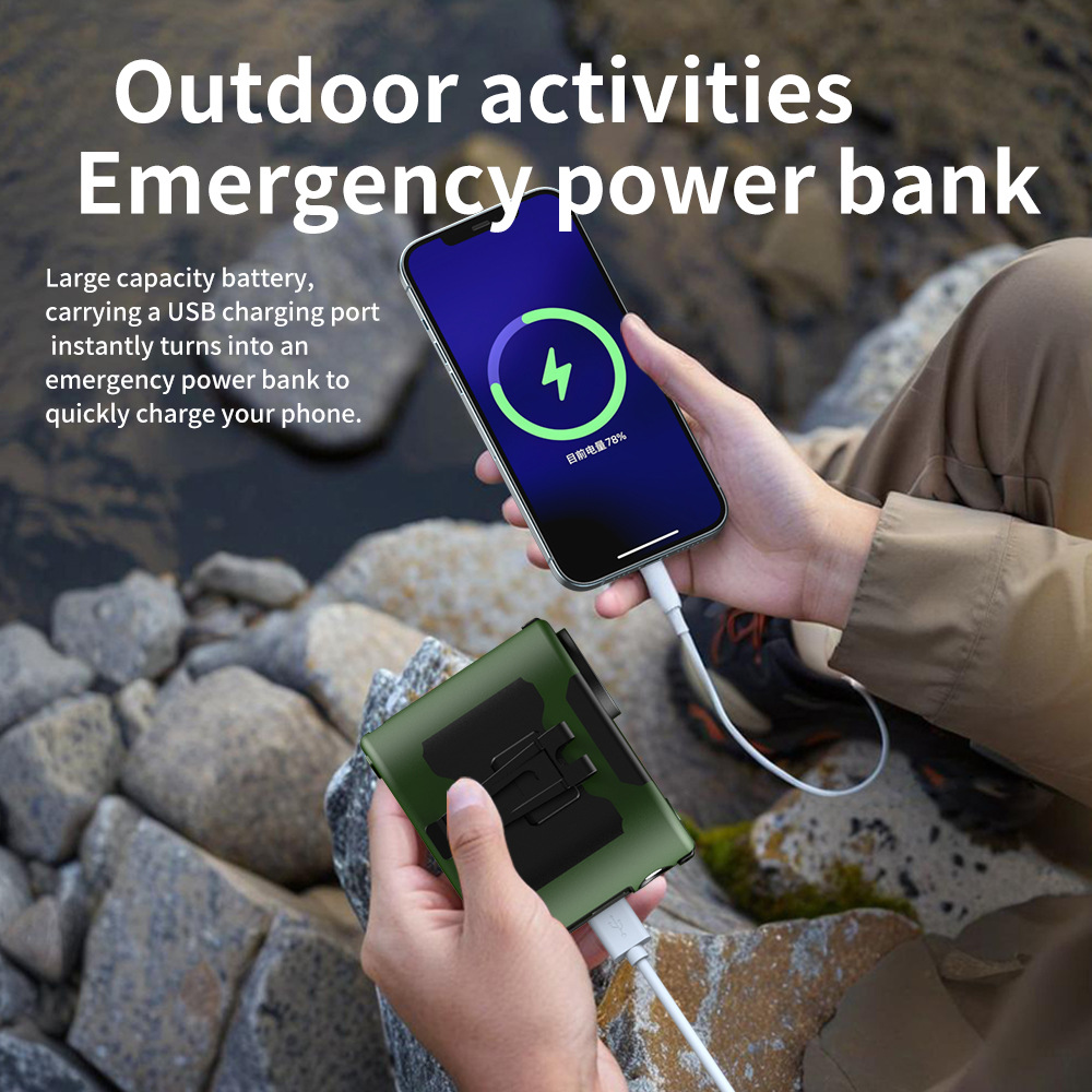 Portable Waist Clip Fan with 5 - Outdoor Lighting Beacon reseña y precio