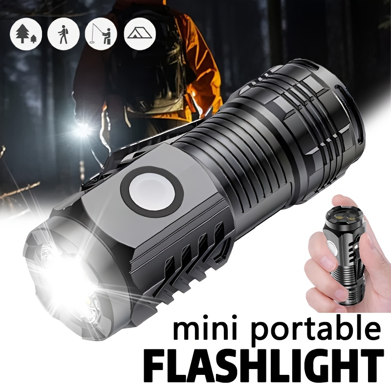 Mini 3LED Flashlight With Pen  - Outdoor Lighting Black reseña y precio