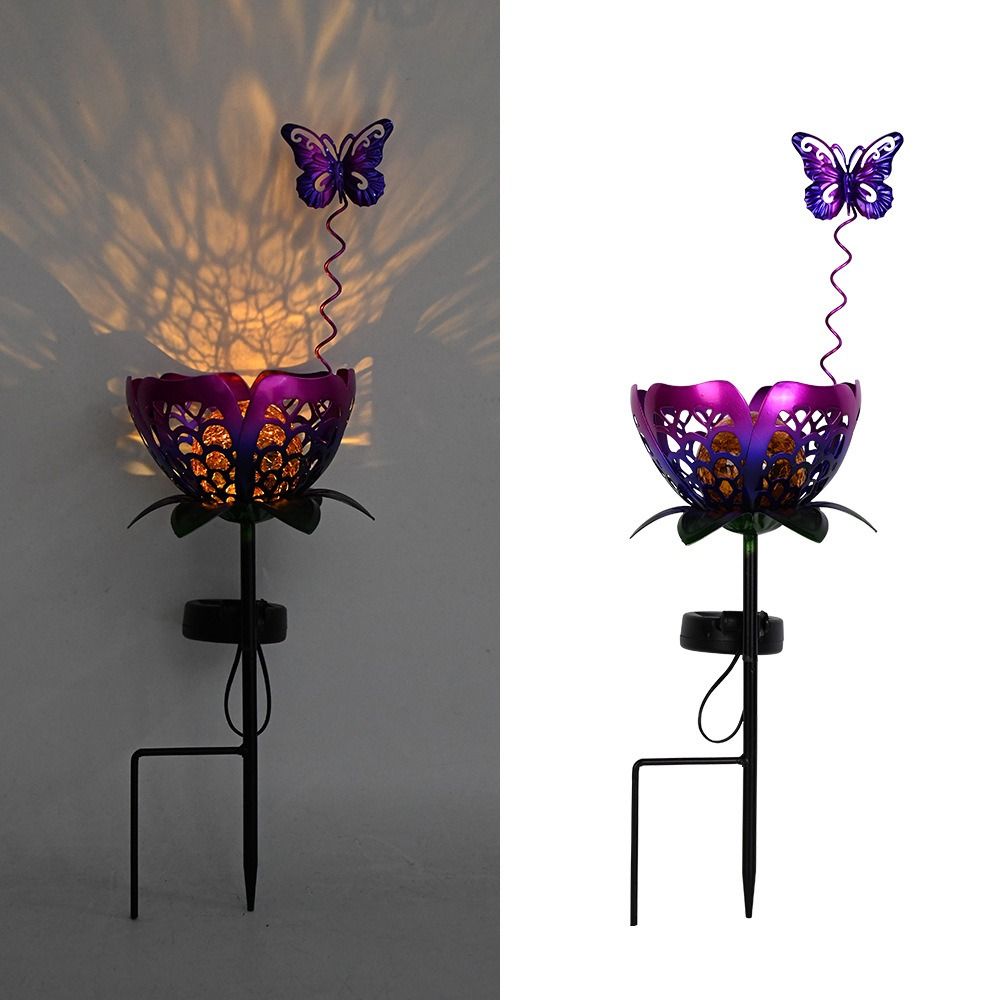Lotus Shaped Solar Powered Lam - Outdoor Lighting Ground Fixtures reseña y precio